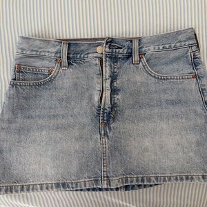 Denim Forum Light Blue '90s Ricci Denim Mini Skirt